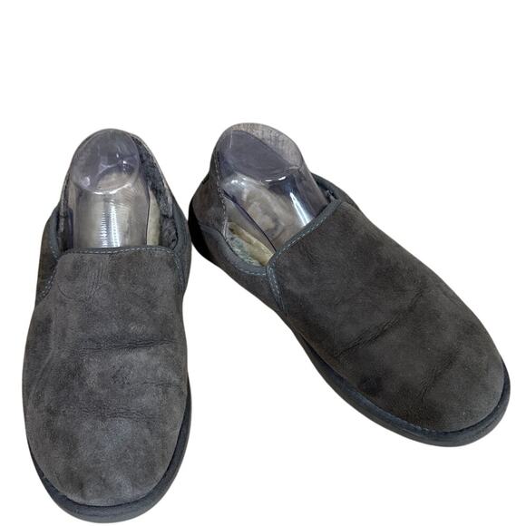 UGG Kenton Suede Slip On Slippers Shoes Gray Size 11 - Picture 1 of 14
